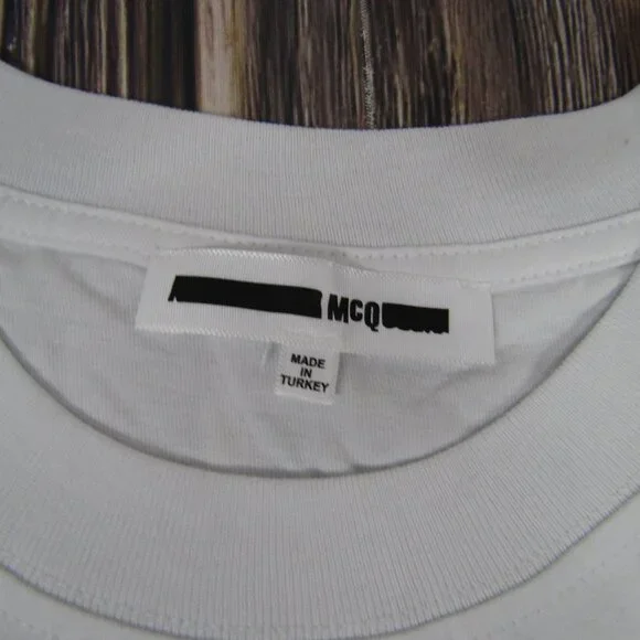 MCQ McQueen Medium White Graphic Short Sleeve Tee T Shirt - Picture 3 of 7